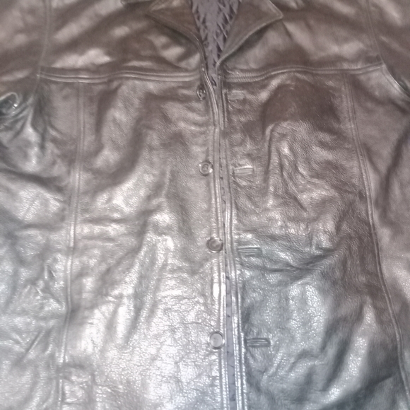 Charles Klein Insulated Bomber Leather Jacket/Coat - Picture 9 of 12